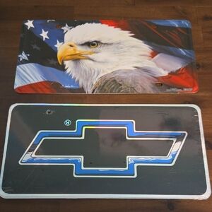 Chevrolet License Plate with American Eagle Design